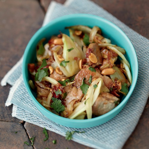 Recette Wok de fenouil et filet mignon de porc au gingembre