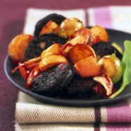 Poêlée de boudin noir aux deux pommes