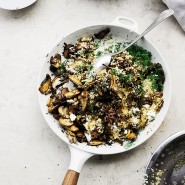 Boulgour aux champignons et à la feta