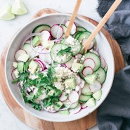 Salade de concombre, radis et feta