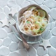 Salade de langouste aux fruits de la passion et radis glaçon