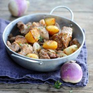 Cocotte de veau aux navets caramélisés