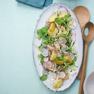 Salade de pommes de terre au hareng fumé et cresson