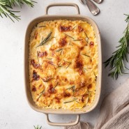 Gratin de pommes et poires de terre