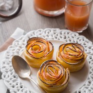 Roses de pommes feuilletées