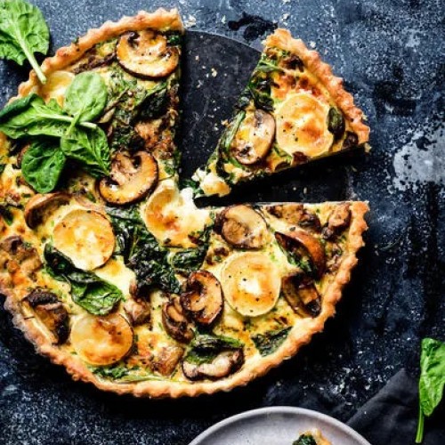 Recette Quiche aux épinards, champignons et chèvre