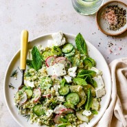 Salade de quinoa, feta et menthe