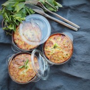 Clafoutis aux petits pois et broccio