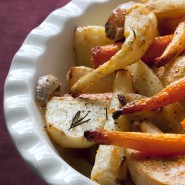 Courges, pommes de terre et panais rôti