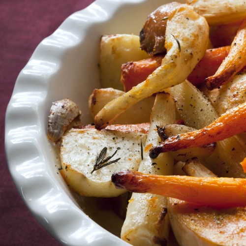 Recette Courges, pommes de terre et panais rôti