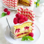 Gâteau magique à la framboise