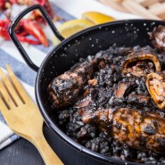 Riz noir aux calamars