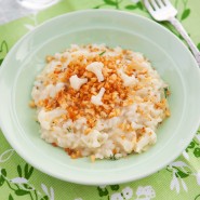 Risotto au chou-fleur persillade aux noix & gorgonzola