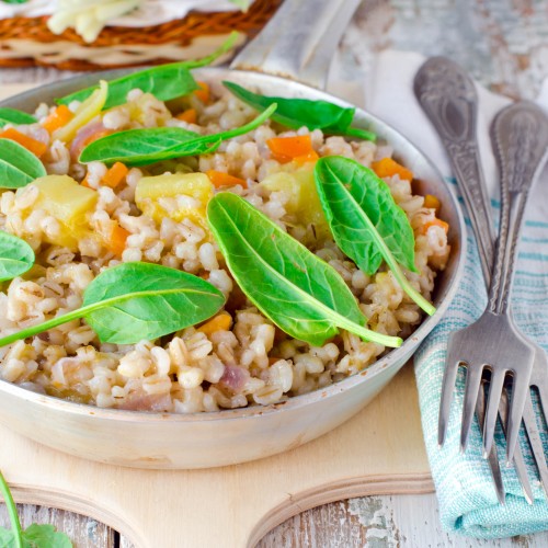 Recette Salade d'orge aux épinard & haddock fumé