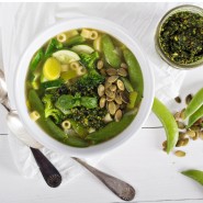 Minestrone de légumes verts