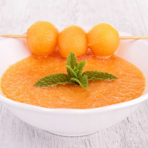 Recette Soupe froide de melon, menthe et citron vert