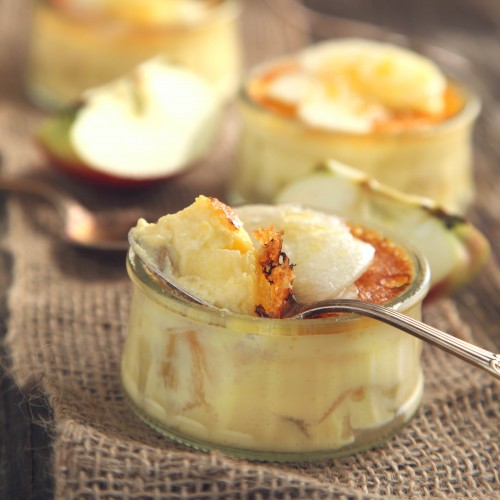 Recette Crème aux oeufs et à la pomme