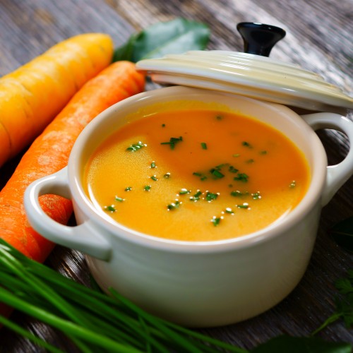 Recette Velouté de carottes au pommes et au curry