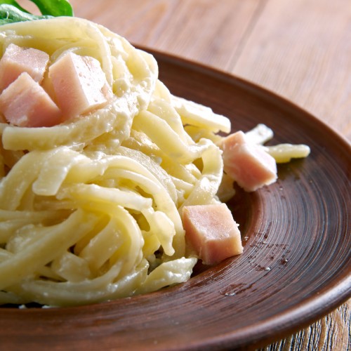 Recette Fettuccine au jambon et fromage de montagne