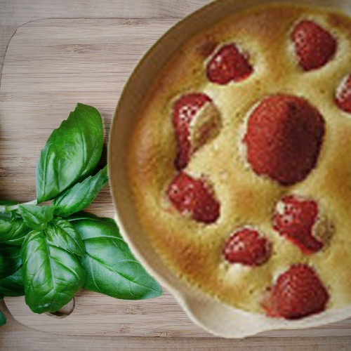 Recette Gratin de fraises au basilic