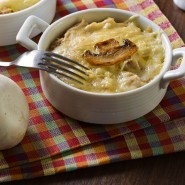 Gratin de macaronis aux cèpes