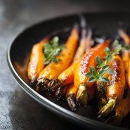 Carottes glacées à la verveine citronnée