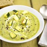 Soupe de courgette au fromage de chèvre