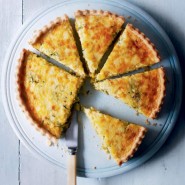 Tarte aux courgettes, aux lardons et à la mimolette