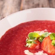 Soupe de fruits rouge