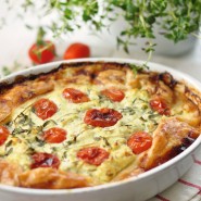 Clafoutis aux tomates cerises