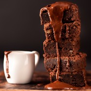 Brownies au chocolat et ganache noisettes