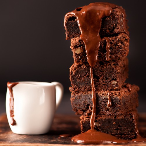 Recette Brownies au chocolat et ganache noisettes