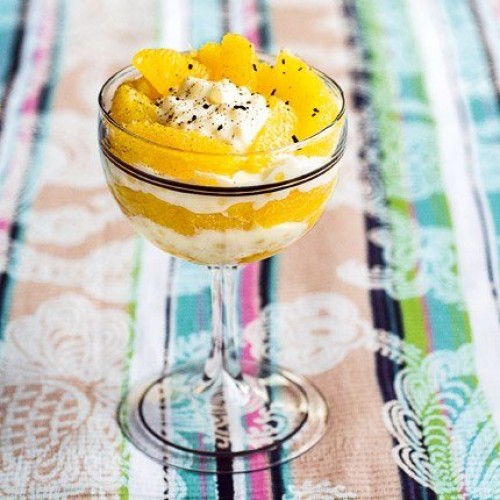 Recette Salade d'oranges et crémeux de perles du Japon